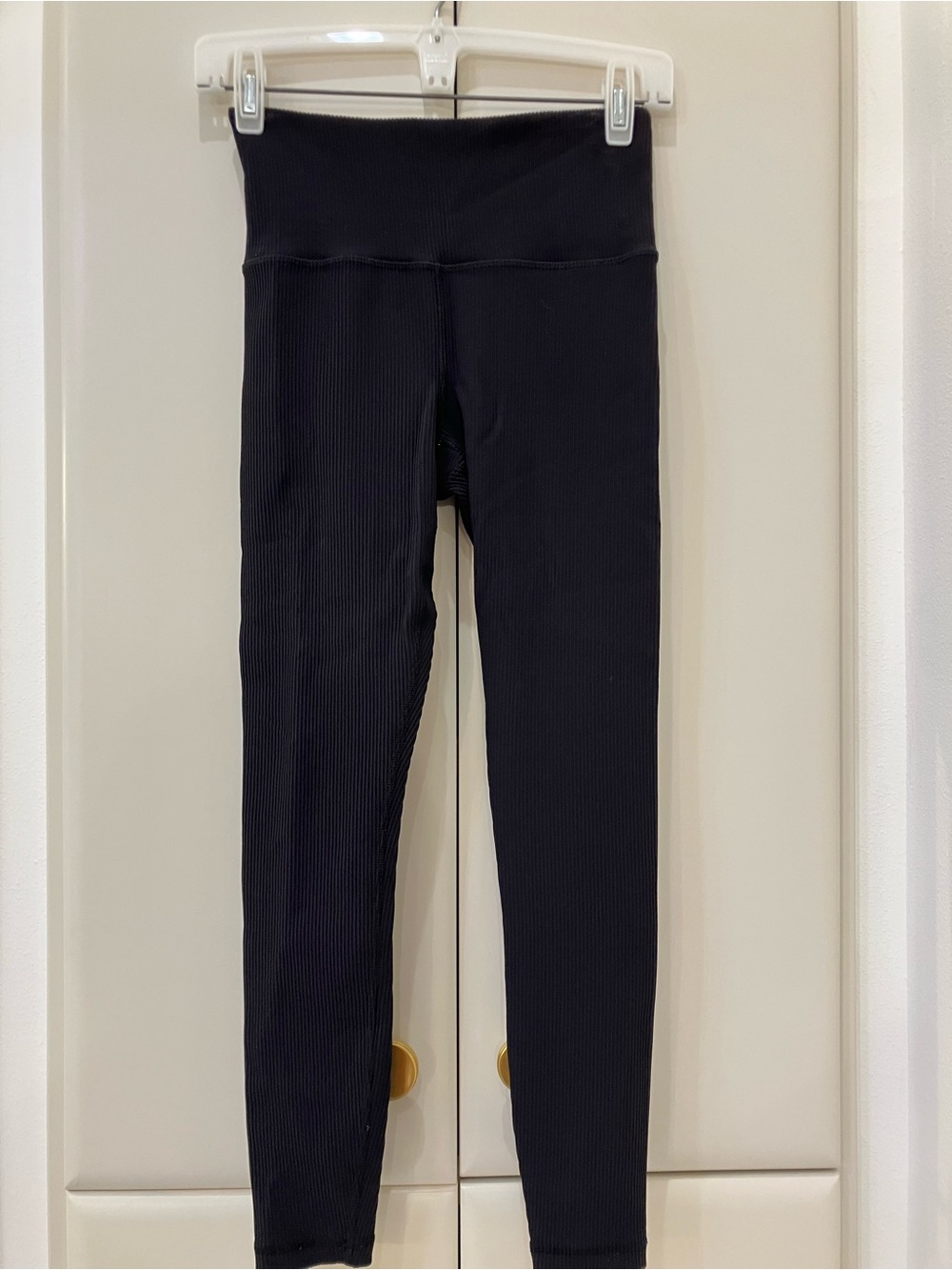 Athleta Black Ribbed Kids Leggings
